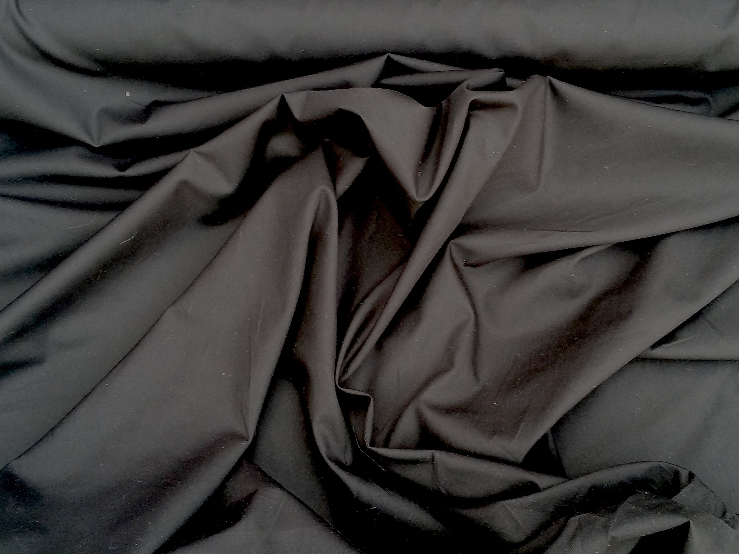 Prestige Fashion Polycotton Fabric Material All Plain Colours - By The Metre 115cm wide (45") (Black)