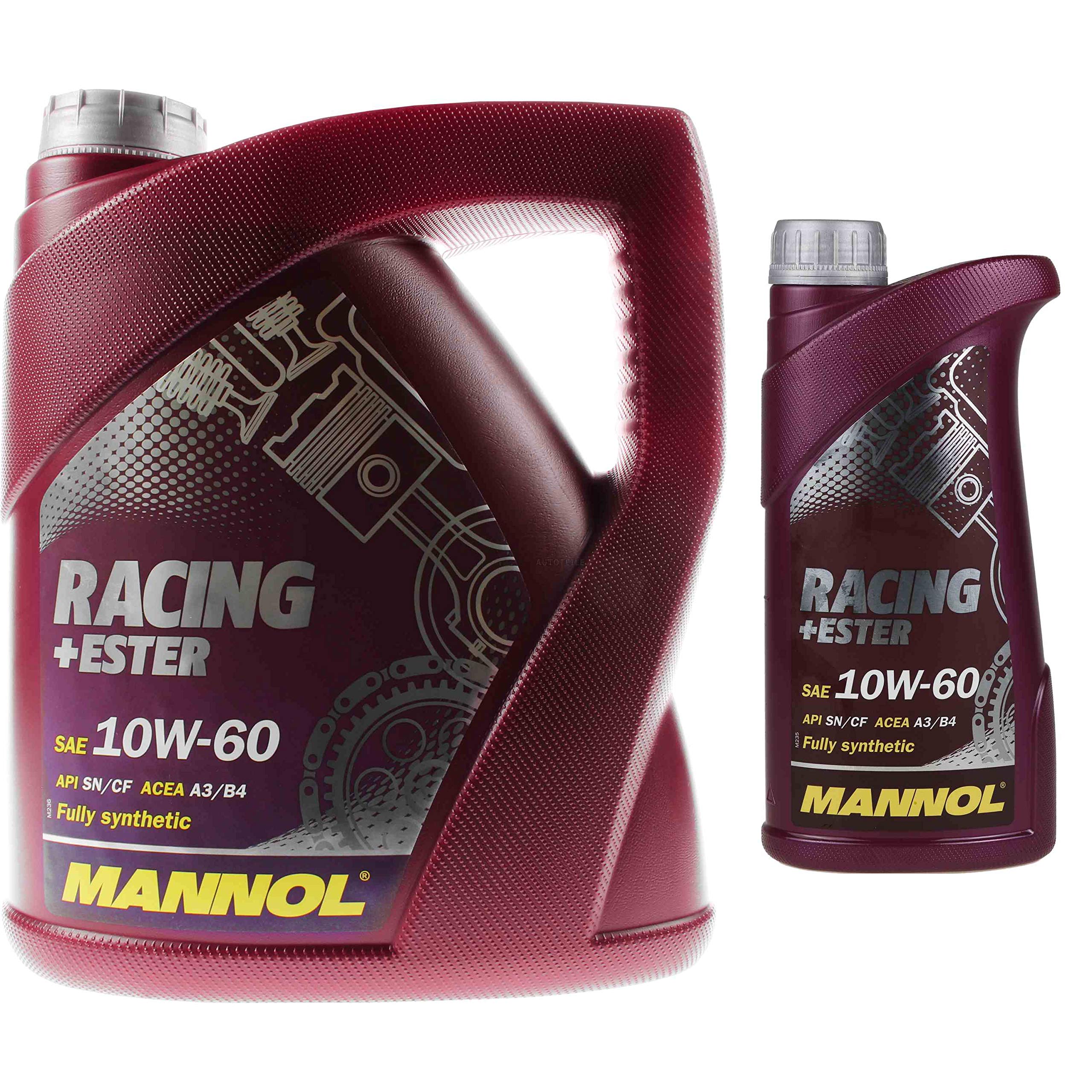 Huile moteur originale Mannol SAE 10W-60 Racing+ESTER Engine Oil 5 litres