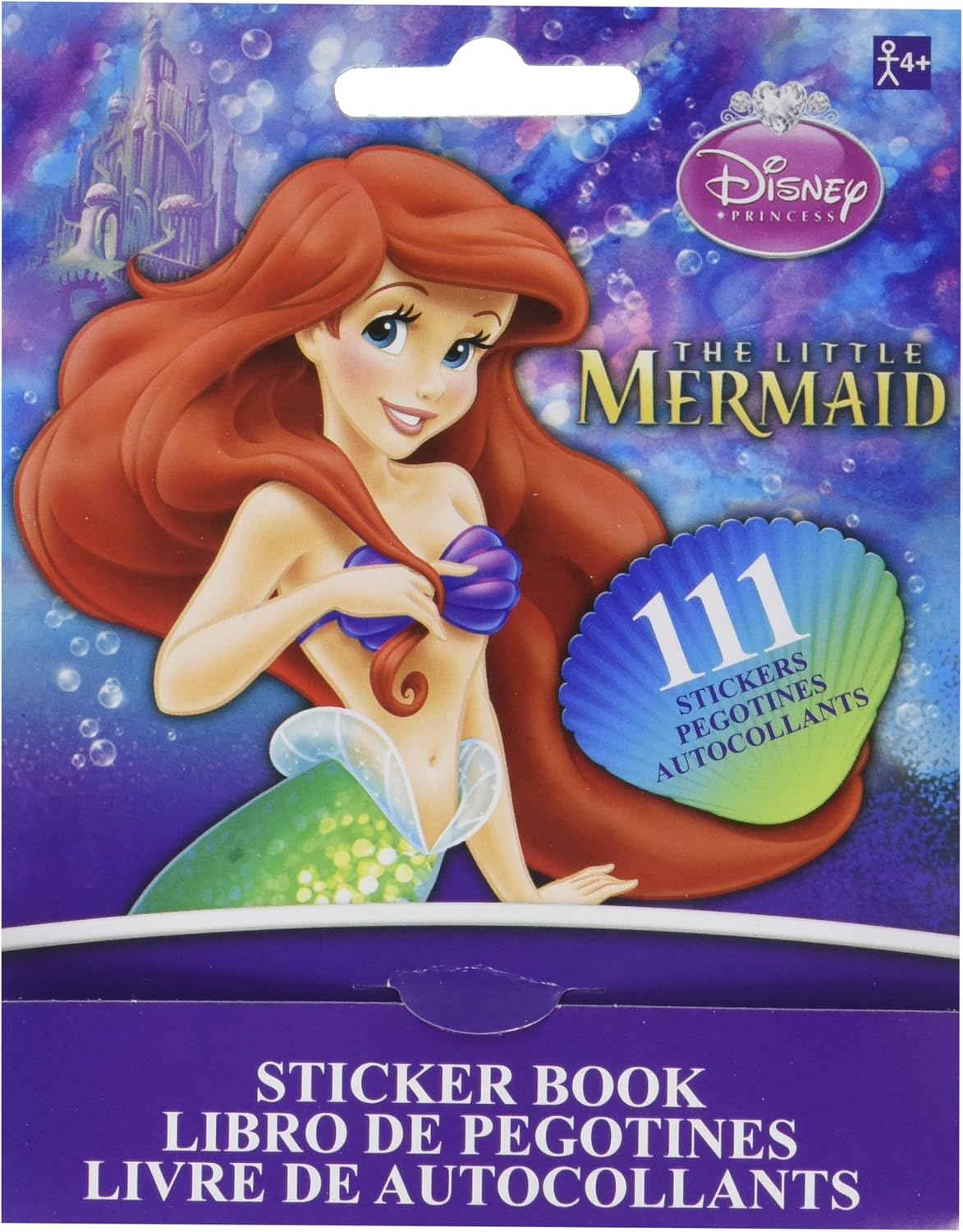 Amscan 150245 Disney Little Mermaid Sticker Booklet | Party Favor | 1 piece Multi Color, 5" x 4"