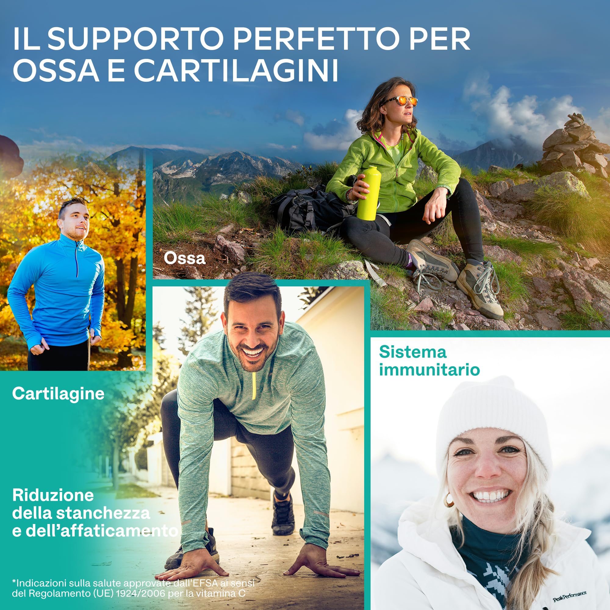 Glucosamina Condroitina MSM Integratore Alto Dosaggio con Boswellia Serrata e Vitamina C Naturale da Acerola - Senza Pesce e Crostacei - Integratore Difese Immunitarie, Ossa, Cartilagini - 180 Capsule