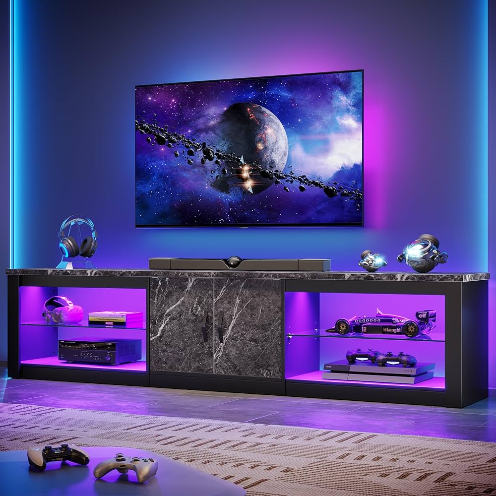 Amazon.com: Bestier 80 Inch TV Stand for 75/85/86 inch TVs