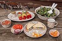 Vista 37 de Golden Rabbit Enamelware Appetizer Plates, 6 inch, Sea Glass, Set of 4