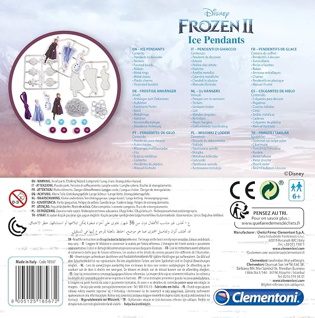 Foto 3 de 4 de Clementoni-18567 - Frozen 2 - Colgantes Hielo - Juego Creativo a Partir de 6 años