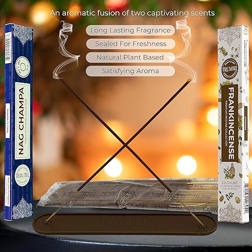 Vista 220 de Trumiri Incense Sticks - Combo Pack of 40 Insence-Sticks - 20 Rose + 20 Lavender - Insenses - Insents - Incents - Inscense - Incence - Incienso