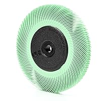 Vista 2 de Scotch-Brite(TM) Pincel radial de cerdas, óxido de aluminio, 6000 RPM, 8 x 1 de ancho, 50 de diámetro, grano, Verde (Paquete de 1), Verde claro, 1
