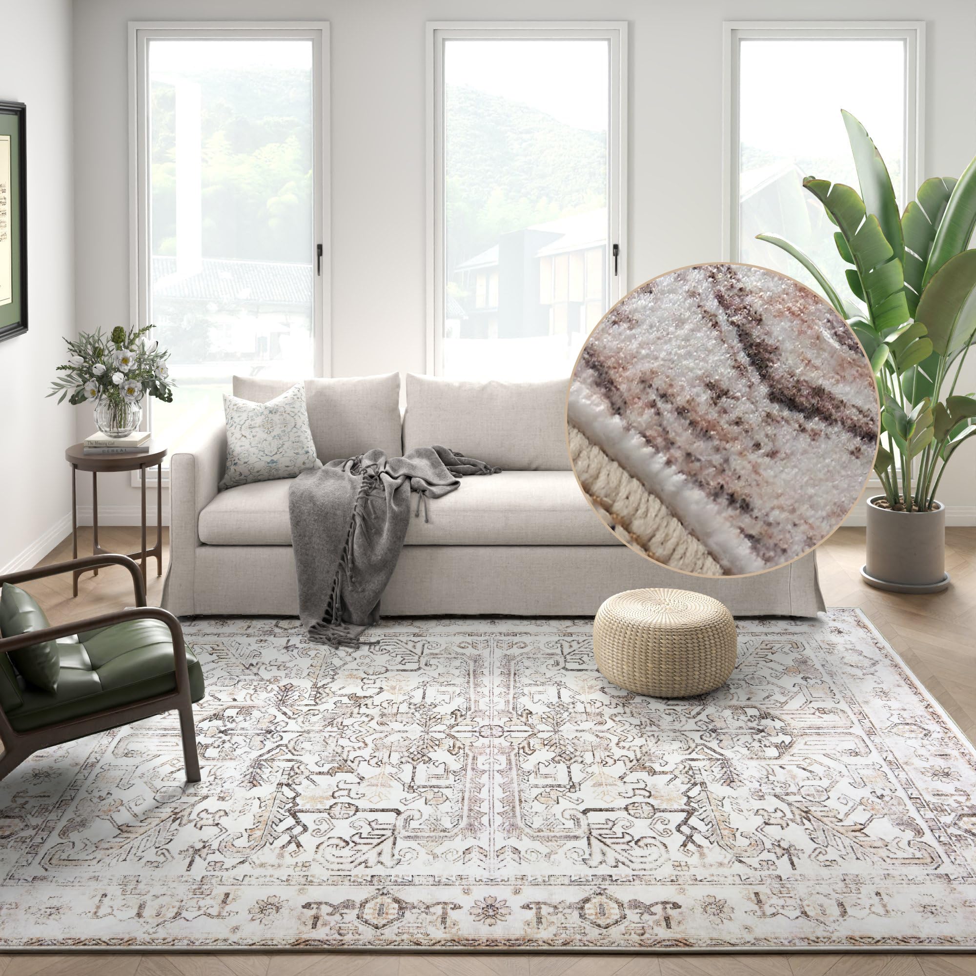 Amazon.com: jinchan Lima 6x9 Area Rug for Living Room Washable