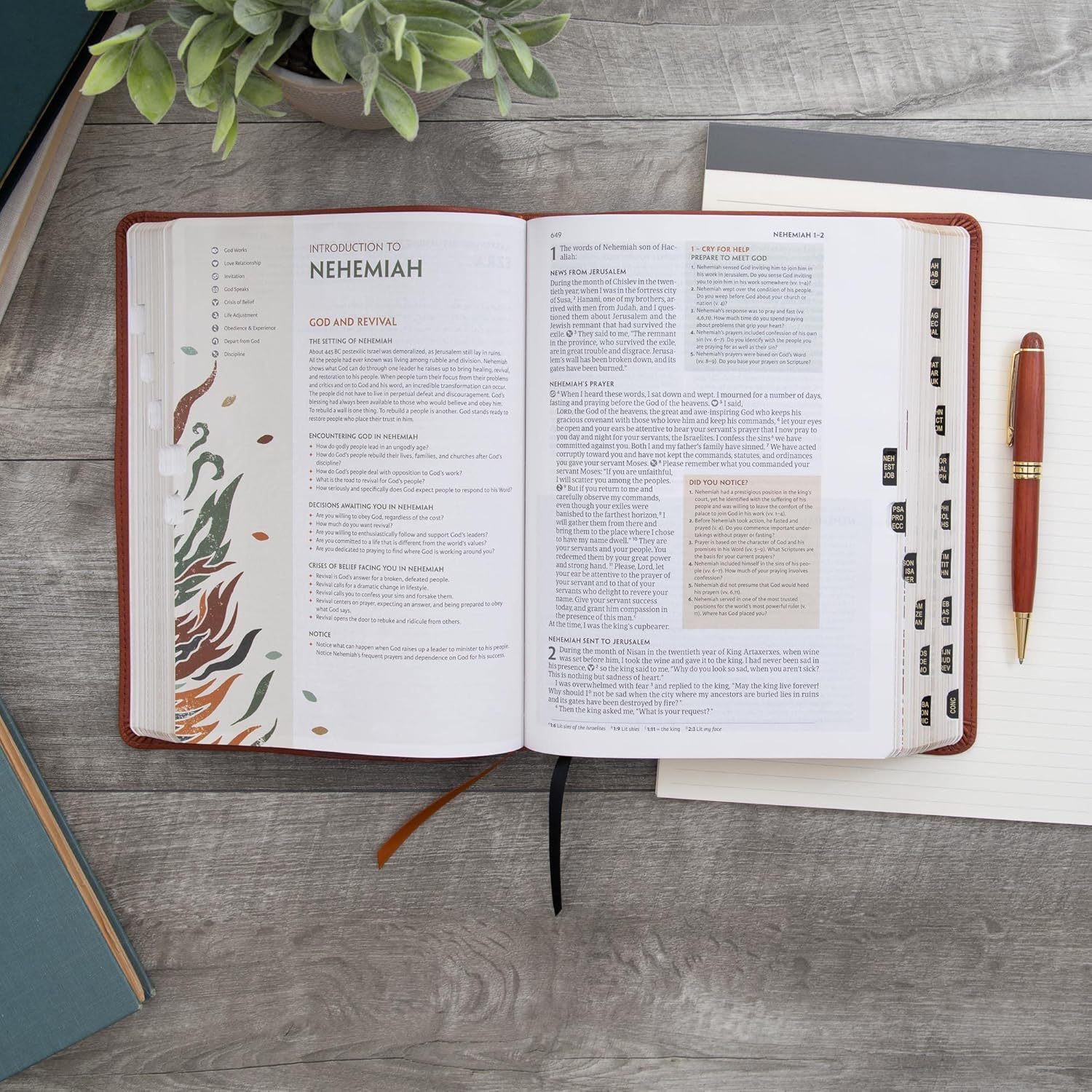 CSB Experiencing God Bible, Burnt Sienna LeatherTouch, Indexed, Full-Color Design, Articles, Character Profiles, Chapter Questions, Key Verse Icons, Full-Color Maps, Easy-to-Read Bible Serif Type - Image 2