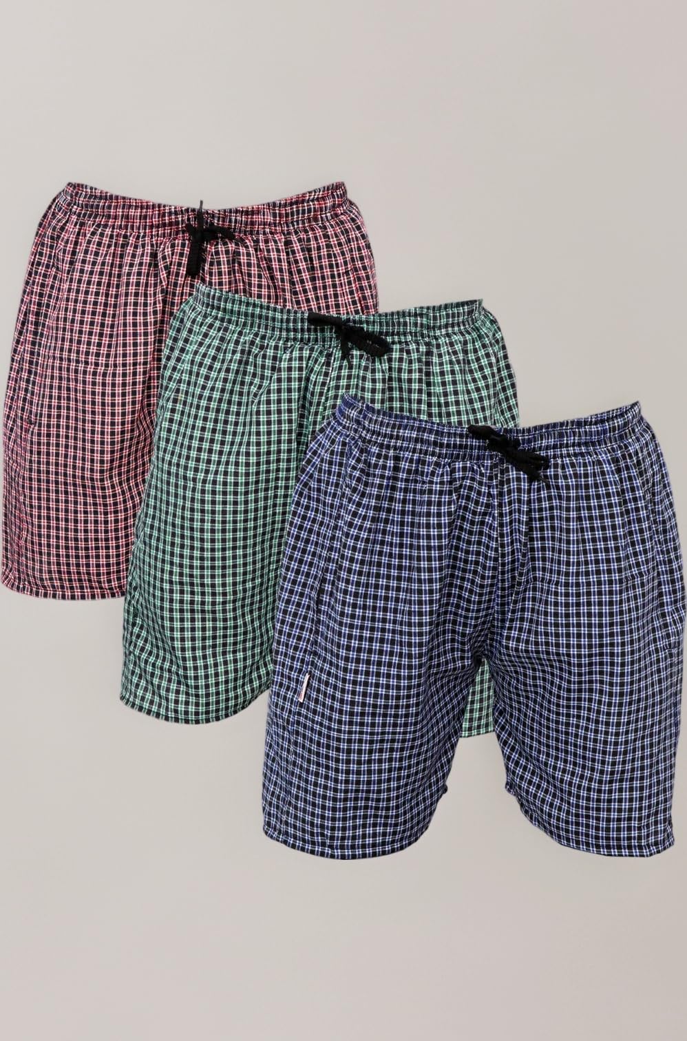 DIGITAL SHOPEE Men's Cotton Shorts Boxers, Multicolour, Pack of 3