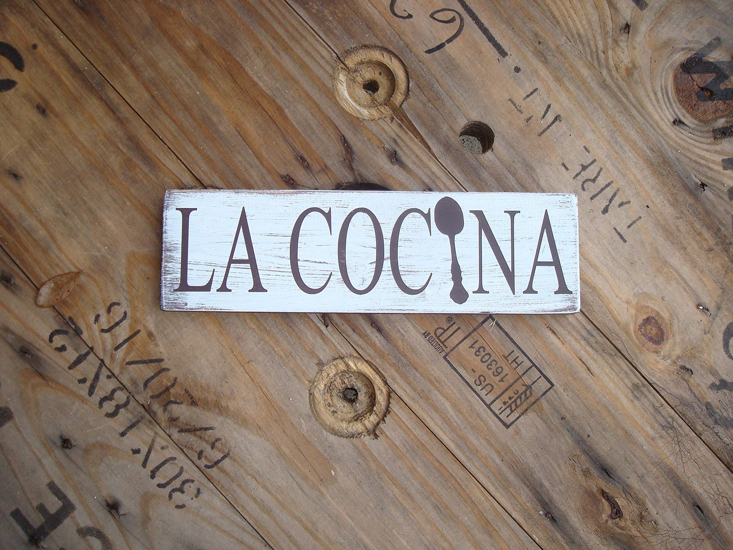 Adonis554Dan Small La Cocina Wood Sign Spanish Kitchen Sign Mexican Home Decor Hispanic Family Home dcor Latino Country Home Decoration