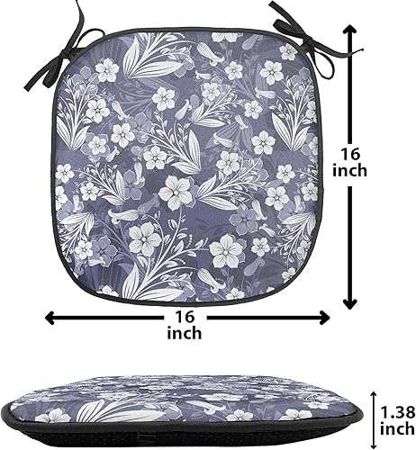 Vista 155 de Lunarable Orient - Juego de 6 cojines de asiento para silla, diseño de estrellas marroquíes, espirales y curvas abstractas, ilustración oriental