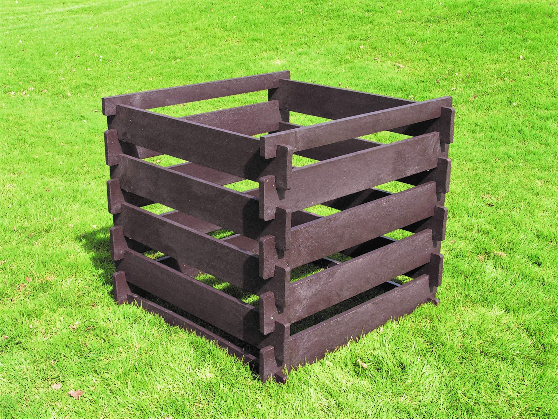 Steckkomposter aus Recycling-Kunststoff hanit®, 650 l, Langlebiger, Verrottungsresistenter Kompostbehälter Für Öffentliche, Gewerbliche Oder Private Kompostanlagen