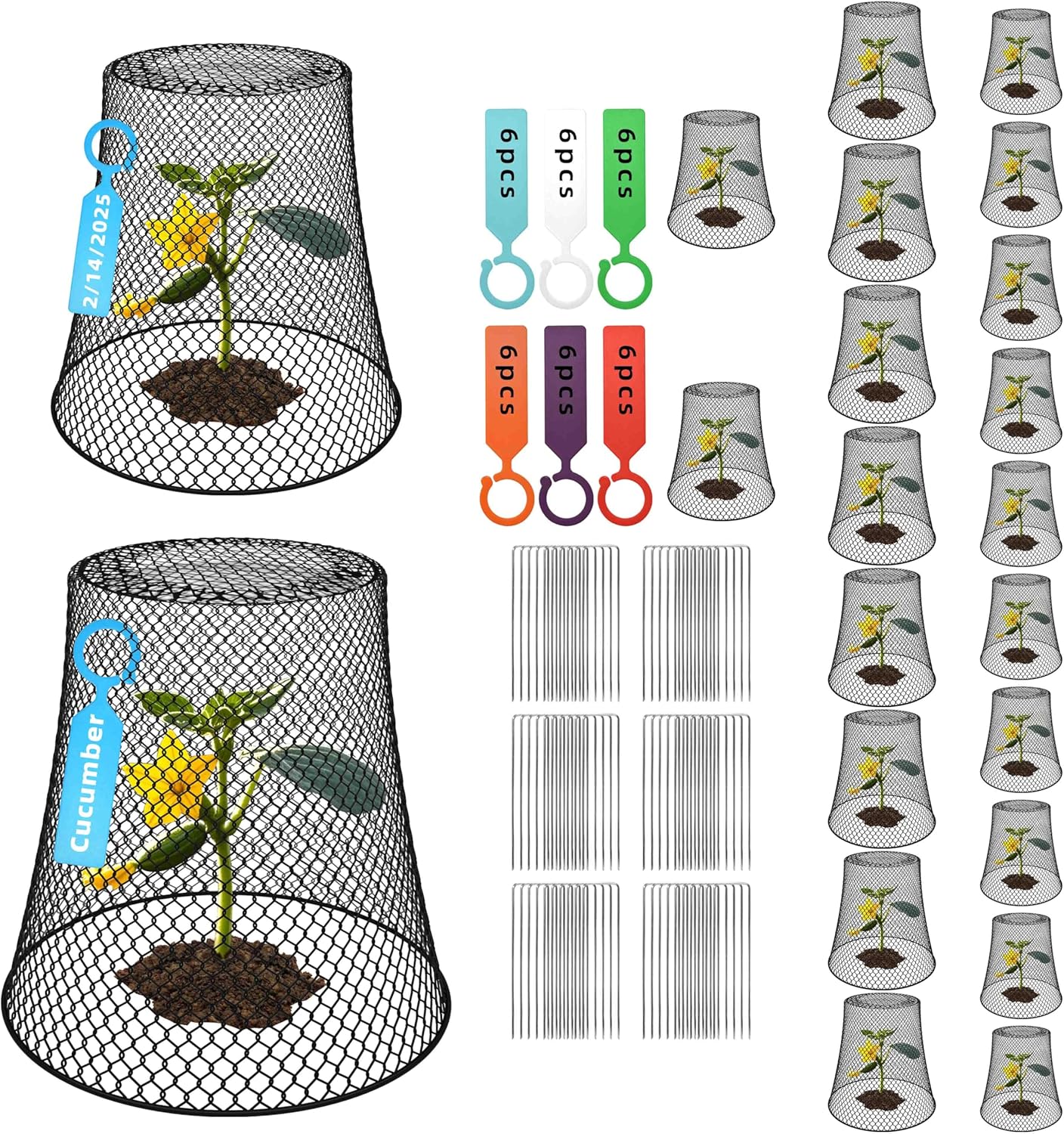 Chicken Wire Plant Protector,Mix 20pcs Plant Protectors from Animals,Garden Protection from Animals for Flowers & Vegetables