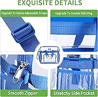 Vista 67 de MAY TREE Bolsa transparente para eventos en estadios de 12 x 6 x 12 pulgadas, bolsa de almuerzo transparente con correas reforzadas para trabajo