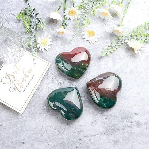 Miniatura 3 de Artistone Corazón de cristal natural de 2 pulgadas, cristales curativos, piedras de corazón pulidas de bolsillo, piedras preciosas de amor, chakras,