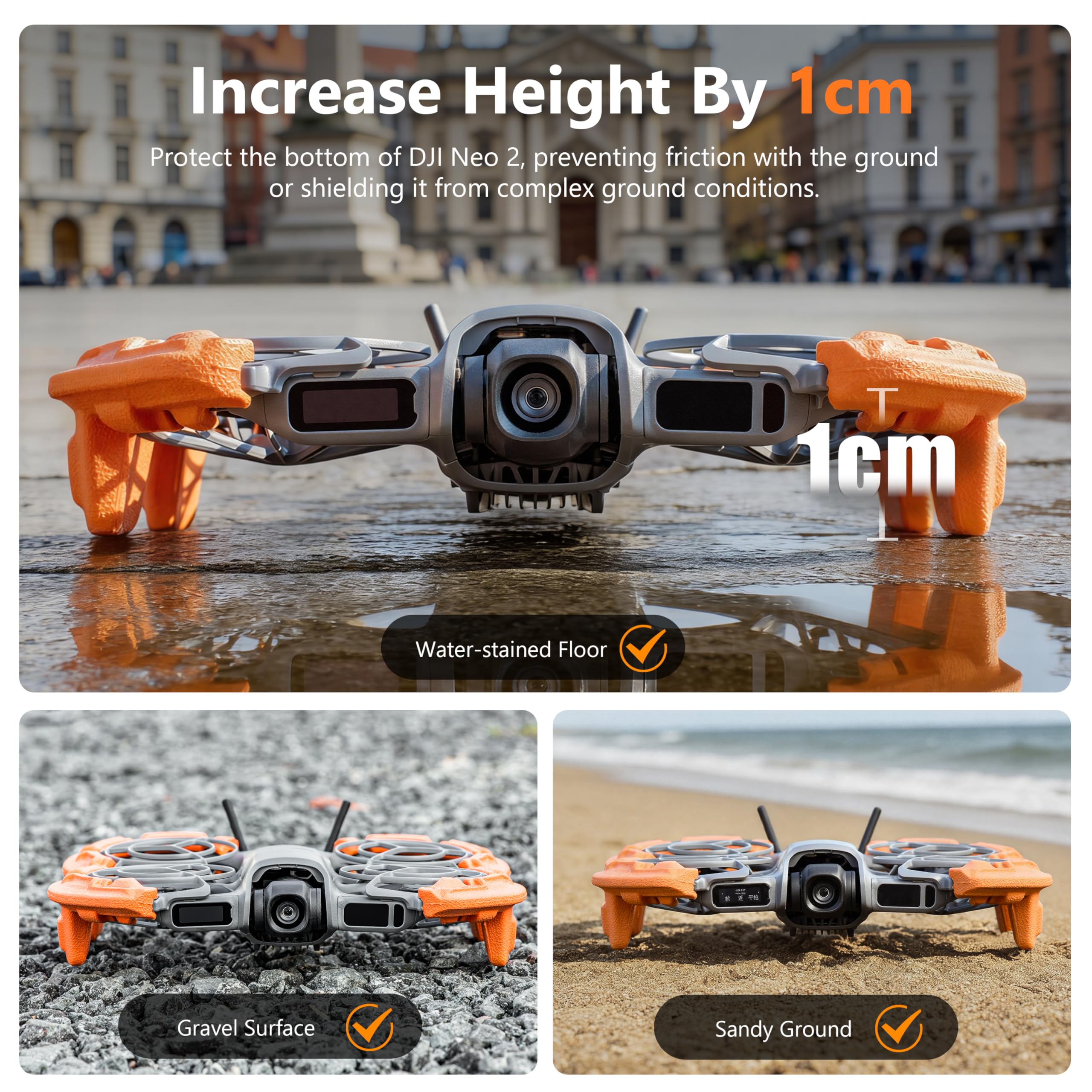 STARTRC Osłona śmigła dla Dji Neo 2 Akcesoria, ochrona śmigła z EVA, osłona dla Dji Neo 2 Dron (pomarańczowa)