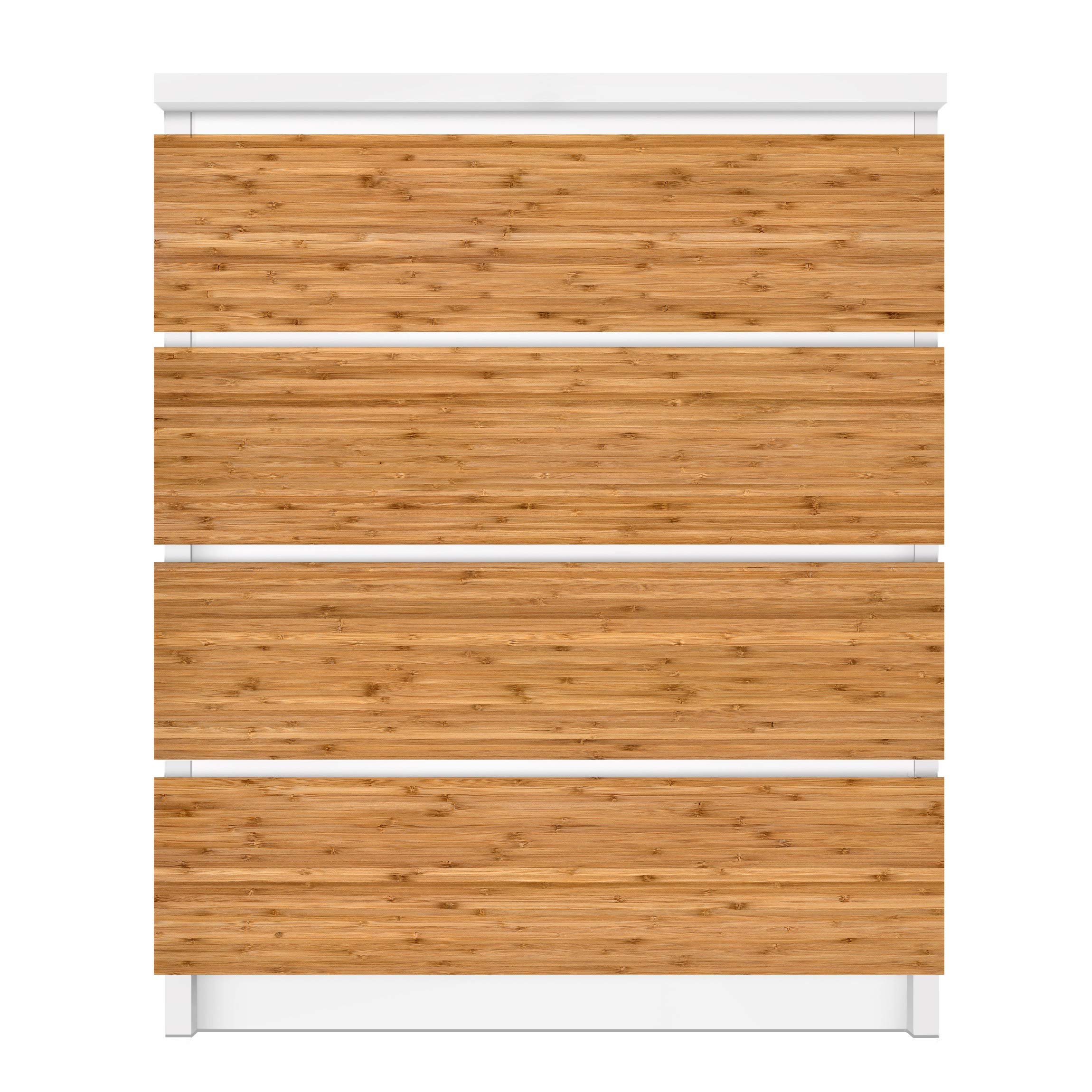 Bilderwelten Mbelfolie fr IKEA Malm Kommode Selbstklebende Folie Bambus  4X 20 x 80cm : Amazon.de: Kche, Haushalt & Wohnen