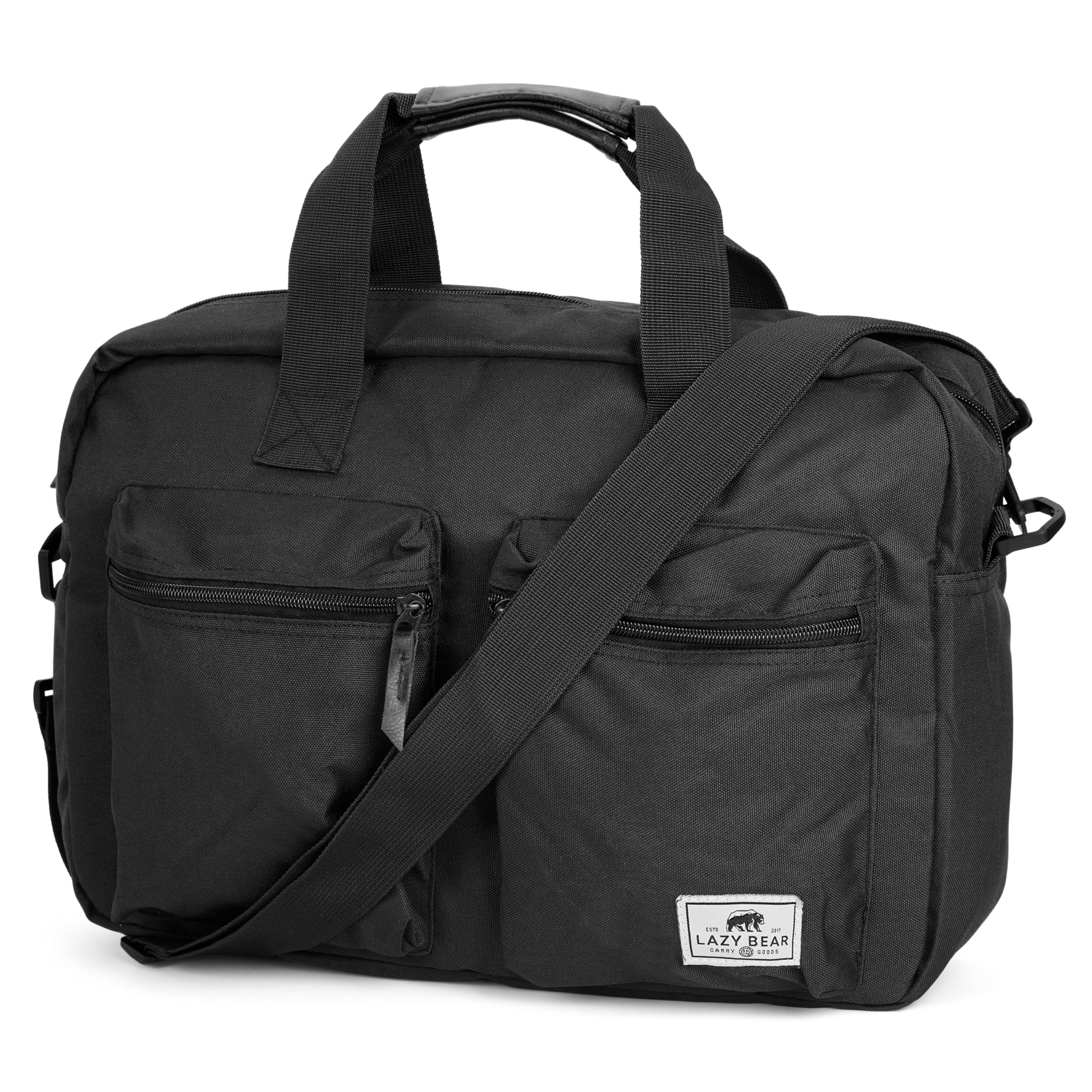 Lazy Bear by Trendhim Laptoptasche für Herren | Gepolsterte Notebooktasche aus Polyester mit PU-Finish & Schultergurt | Für 15,4" Geräte | Dänisches Design