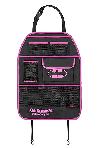 KidsEmbrace Batman - Organizador de asiento trasero, DC Comics Batgirl Deluxe, 6 bolsillos, color rosa