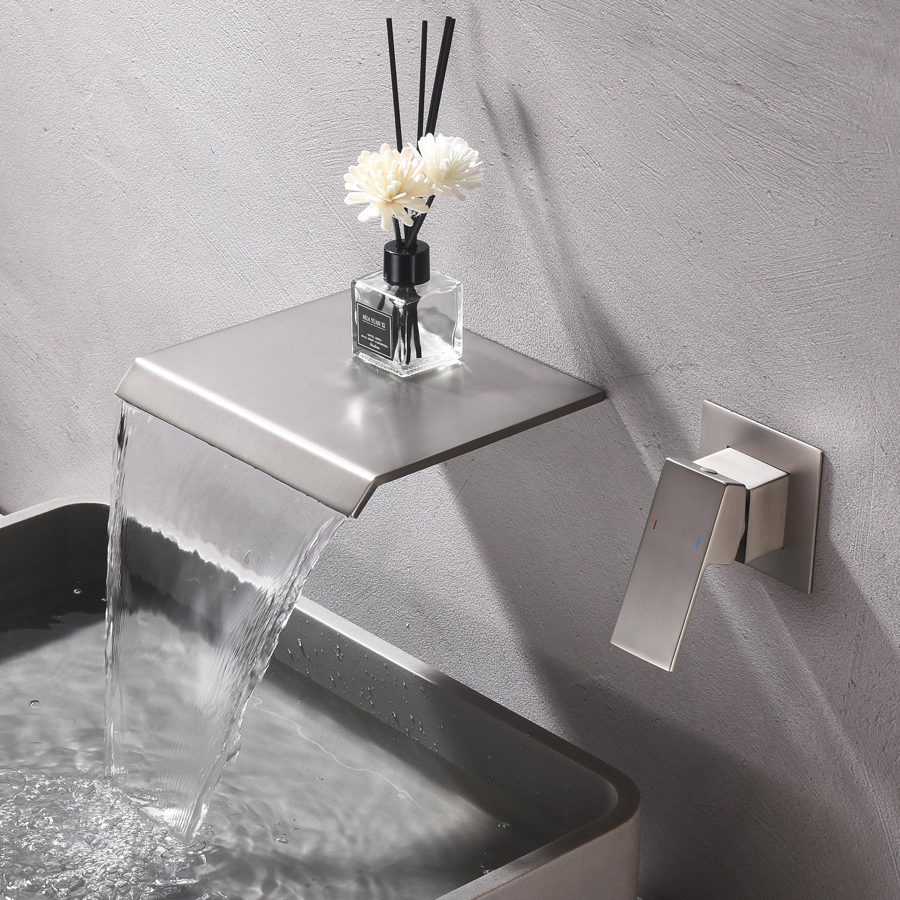 Waterfall Wall Mount Faucet Bathroom Bathtub Tub Faucet Single Handle ...