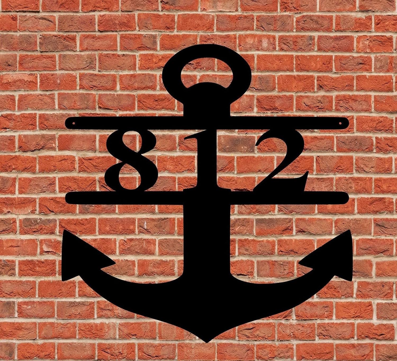 Personalized Anchor Address Sign by Sea Biscuit Metal Designs