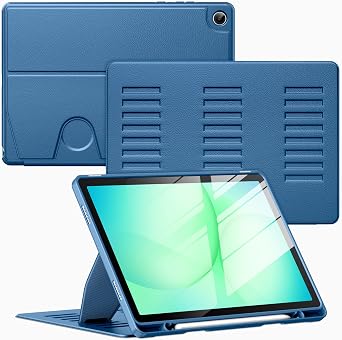 VIKESI Case for Samsung Galaxy Tab A11+ Plus 11 inch 2026 Model SM-X230/X236,Multiple Angles Stand Cover,Soft Back,Pencil Holder,and Auto Sleep/Wake,Navy Blue