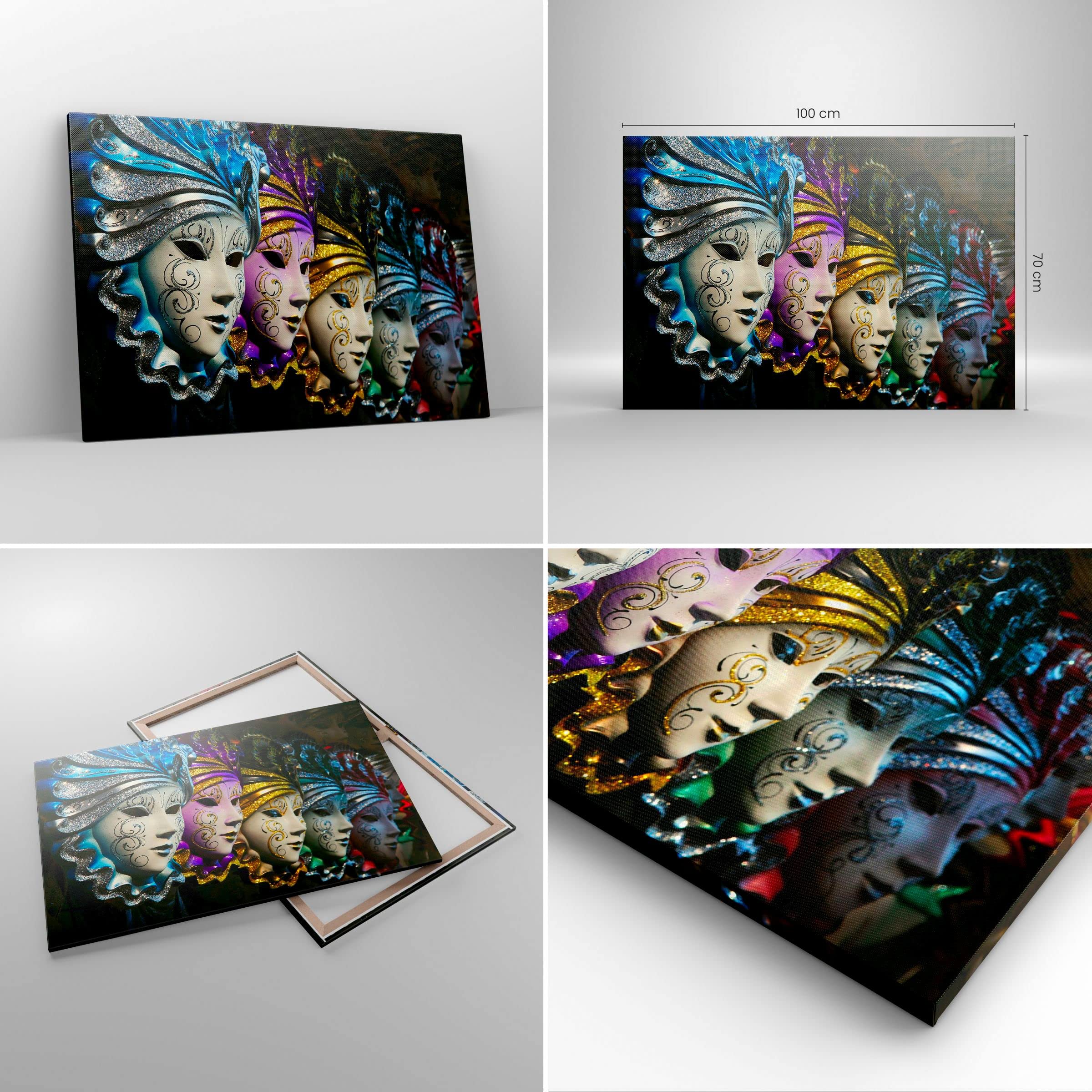 Impression sur Toile 160x85cm Tableaux Masque v nitien costume
