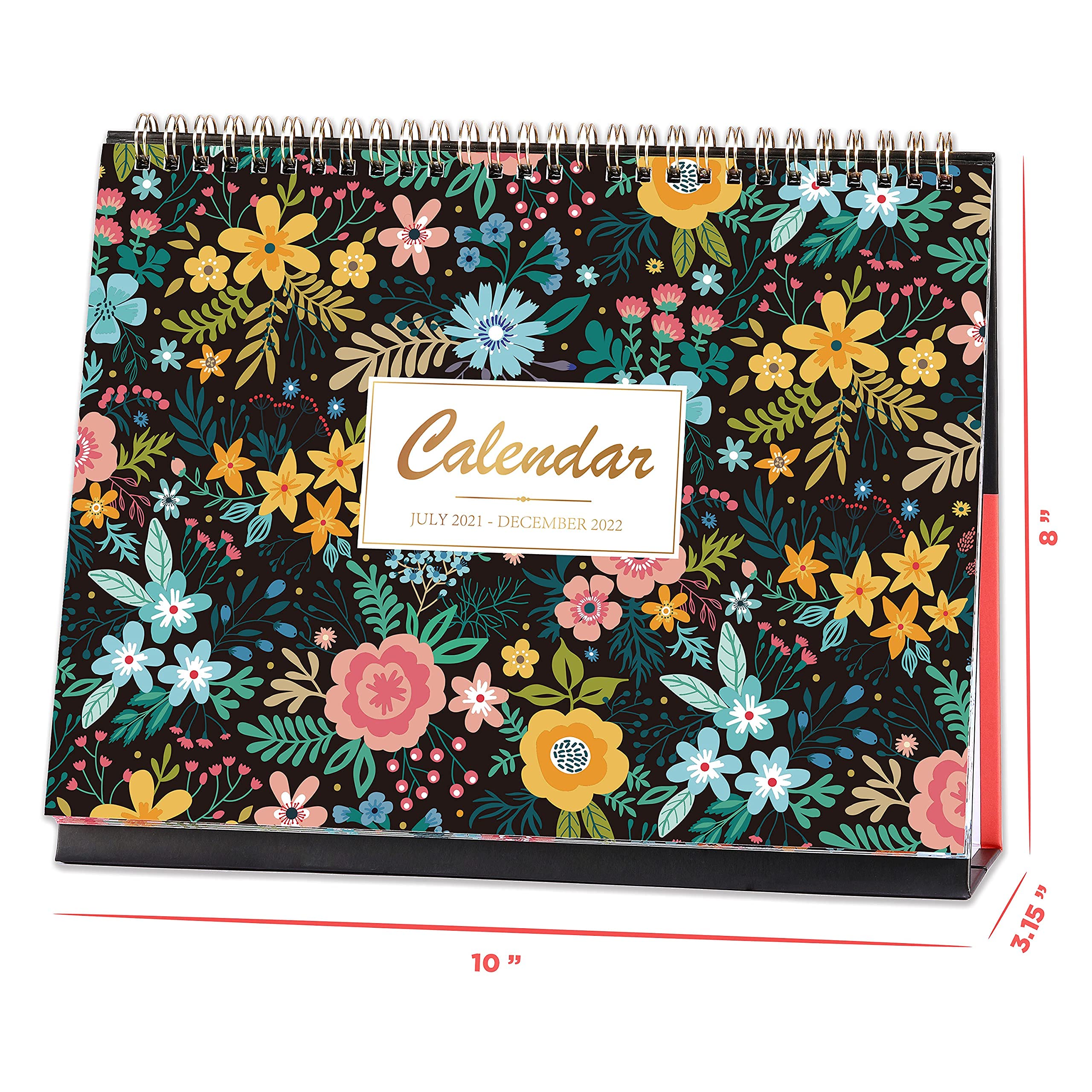 Desk Calendar 20212022 Standing Flip 20212022 Desktop Calendar with Thick Paper, 10" x 8