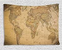 Vista 51 de Ambesonne Tapiz de Saguaro, Blooming Palo Verdes y Saguaros at 4 Peaks Hills Phoenix Arizona, colgante de pared para dormitorio, sala de estar