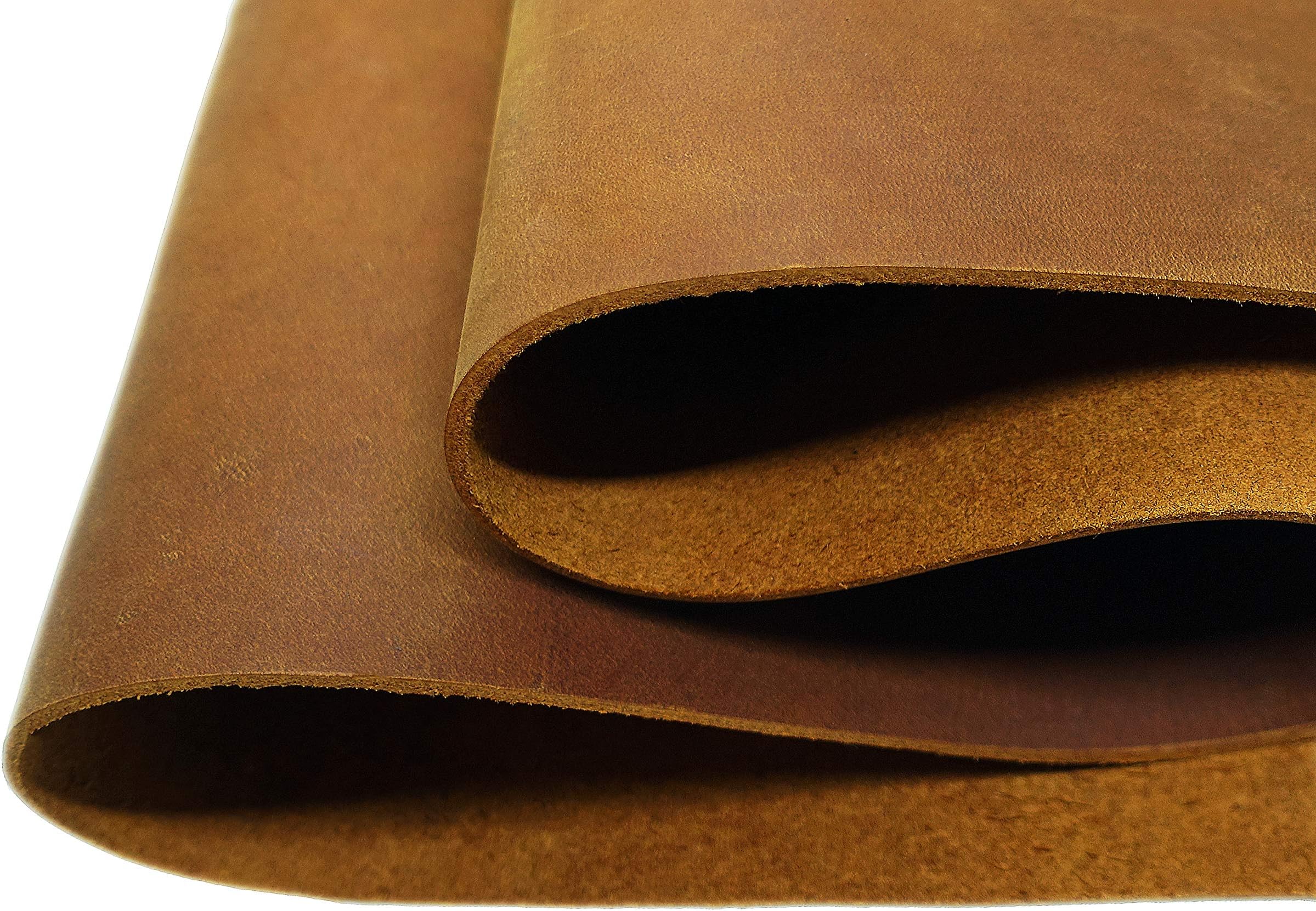 Muse Craft Leather Hides - Top Quality Full Grain Leather Square - Pre-Cut 1.7-1.9 mm Crazy Horse Leather Squares for Upholstery/Crafts/Tooling/Hobby Workshop (Brown, 12''x 24'')