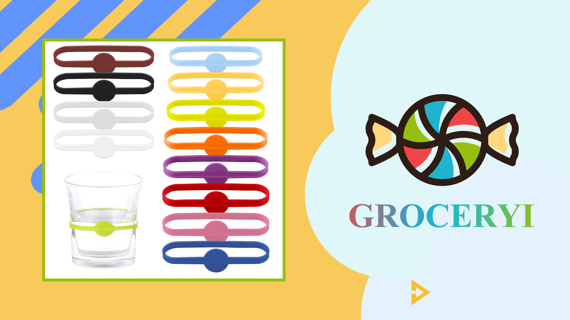 Segnabicchieri In Silicone Per Vino - 12 Colorati E Riutilizzabili Per Feste E Eventi - Foto 4
