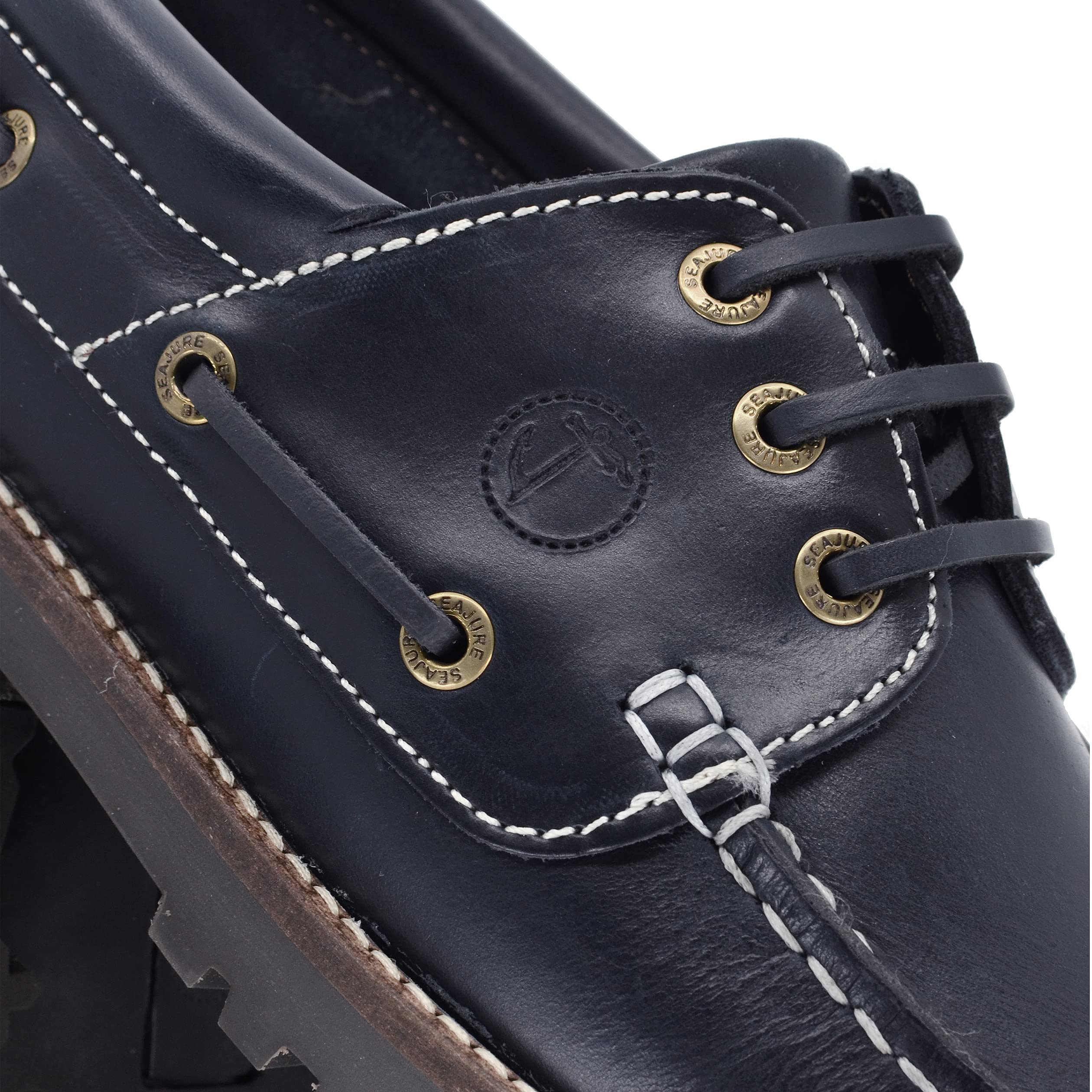 Seajure Damen Bootsschuhe Lubmin Marineblau Leder