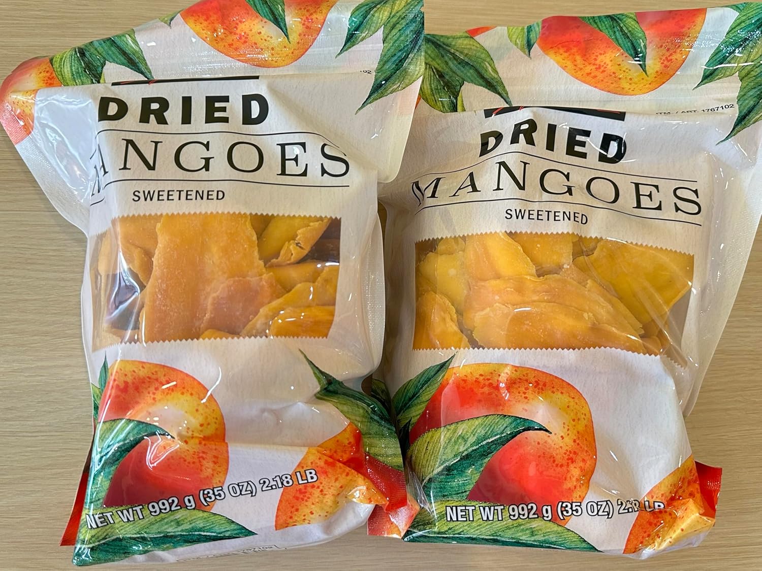 Dried mangoes sweetened net wt 2.18 lb (pack of 2)