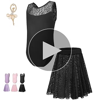 Amazon | 【Aigoda】バレエ レオタード 子供 キッズ 花柄 レース