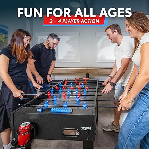 Miniatura 4 de GoSports 48 Inch Game Room Size Foosball Table - Includes 4 Balls and 2 Cup Holders  Black, Oak, or White