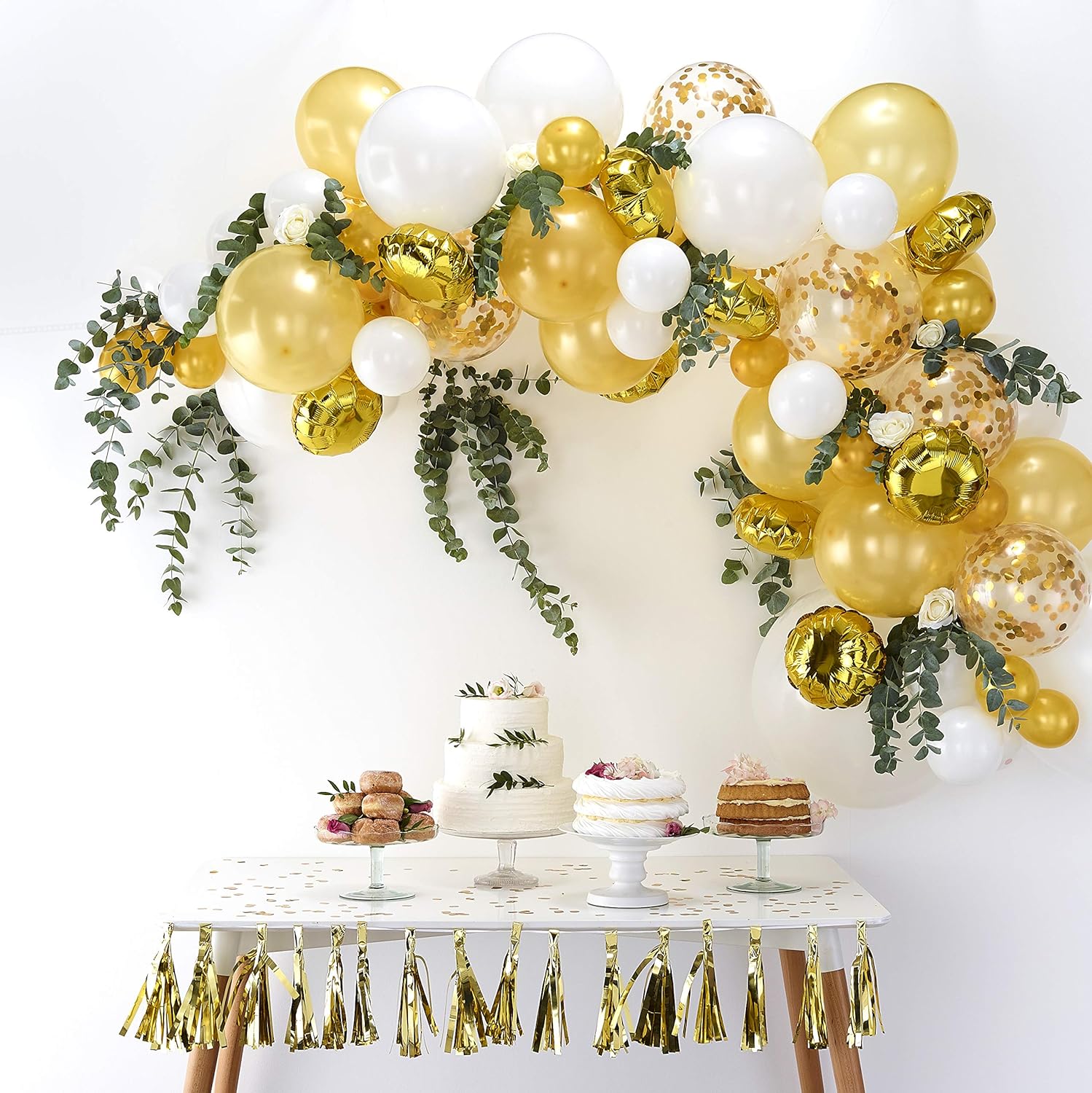 Amazon Com Ginger Ray Gold Diy Balloon Arch Kit Party Decorations 70 Assorted Pack Toys Games