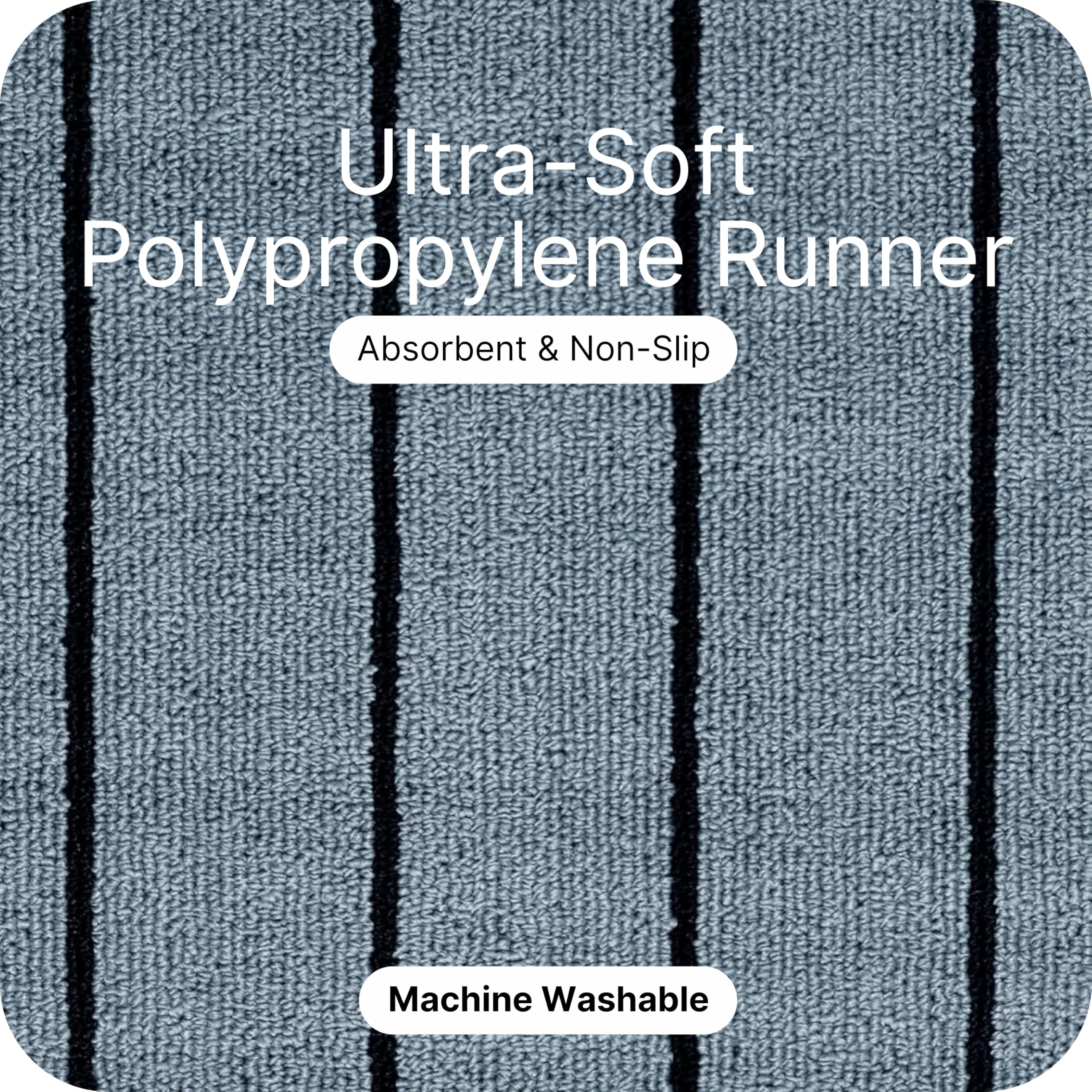 Saral Home PP Runner (Blue, Turquoise, 43x120 cm) 2