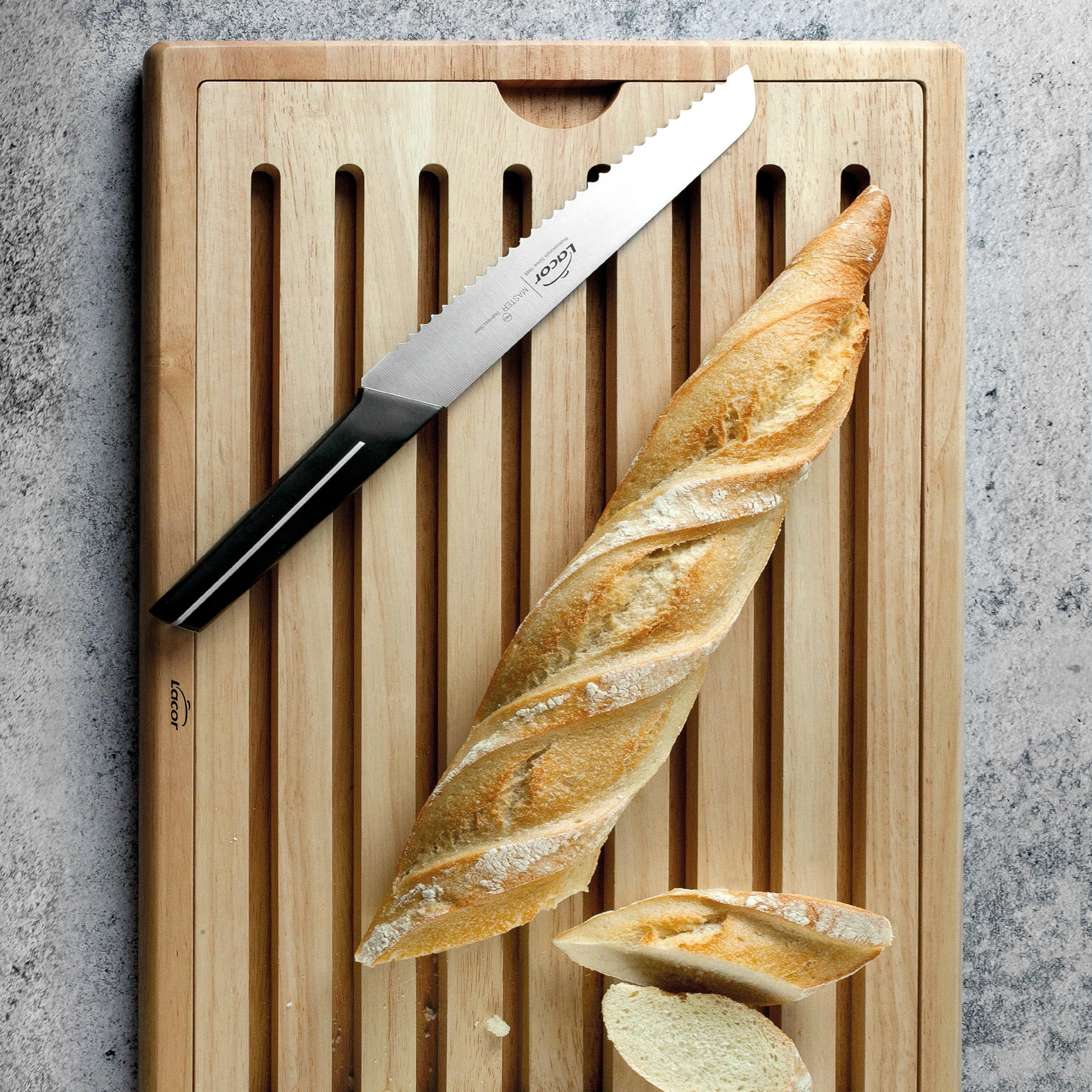 Lacor 60486 - Planche à découper de cuisine, planche à découper à pain | Ustensile professionnel durable; conçu pour un rendement optimal y nettoyage rapide et facile au lave-vaisselle