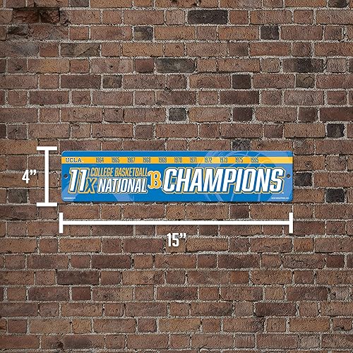 Vista 401 de Rico Industries Letrero de plástico de la NCAA de plástico de 4 x 16 pulgadas Alternativo