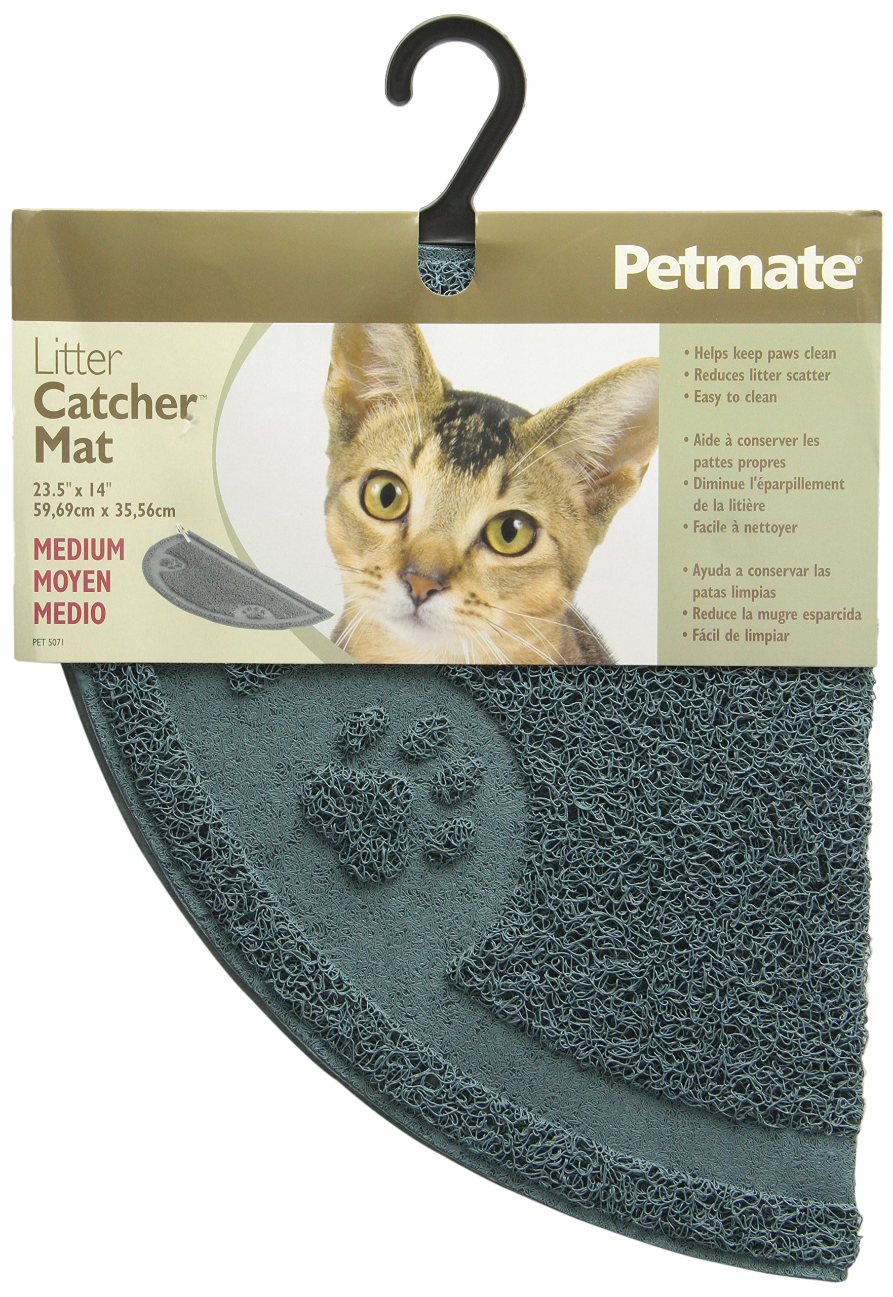 Petmate Litter Catcher Mat Circle Waterfall Blue Desertcart