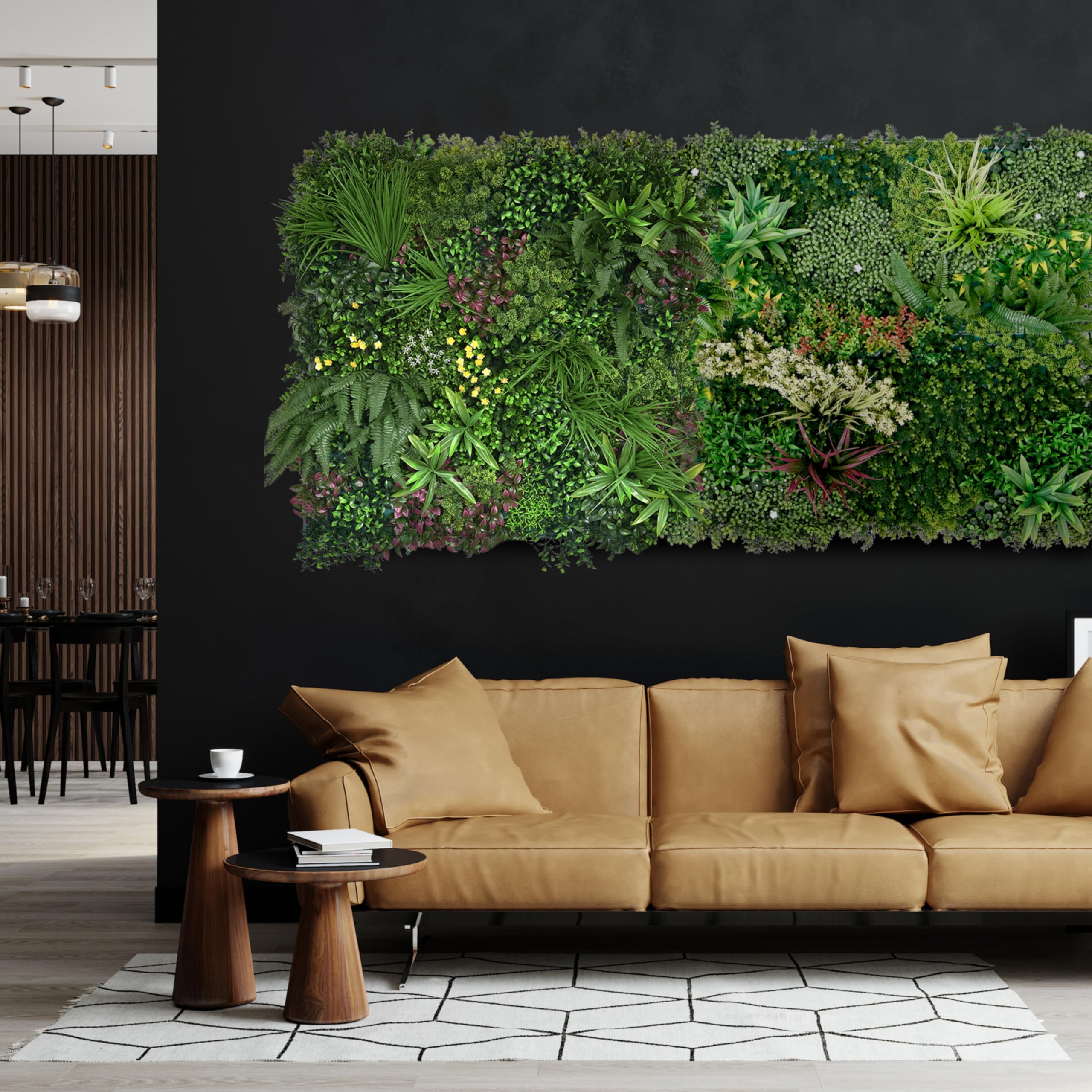 Primaflor - Ideen in Textil Kunstpflanzen-Wand - AVA, 100 x 100 cm, UV-Stabilisierte künstliche Pflanzenwand zu Wandmontage, Wandpaneele
