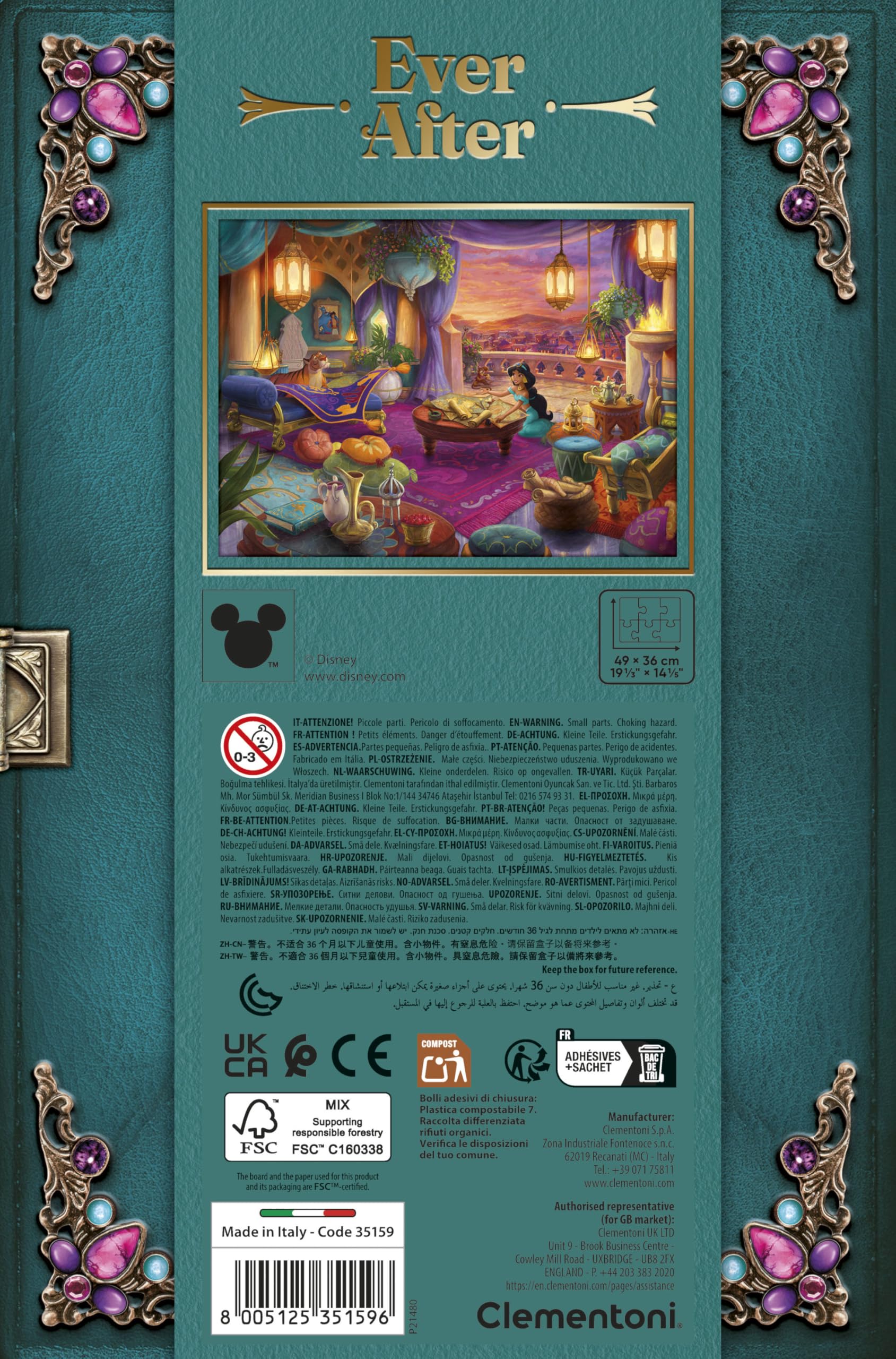 Puzzle Clementoni 500 elementów – Kolekcja Ever After: Jasmine, 35159