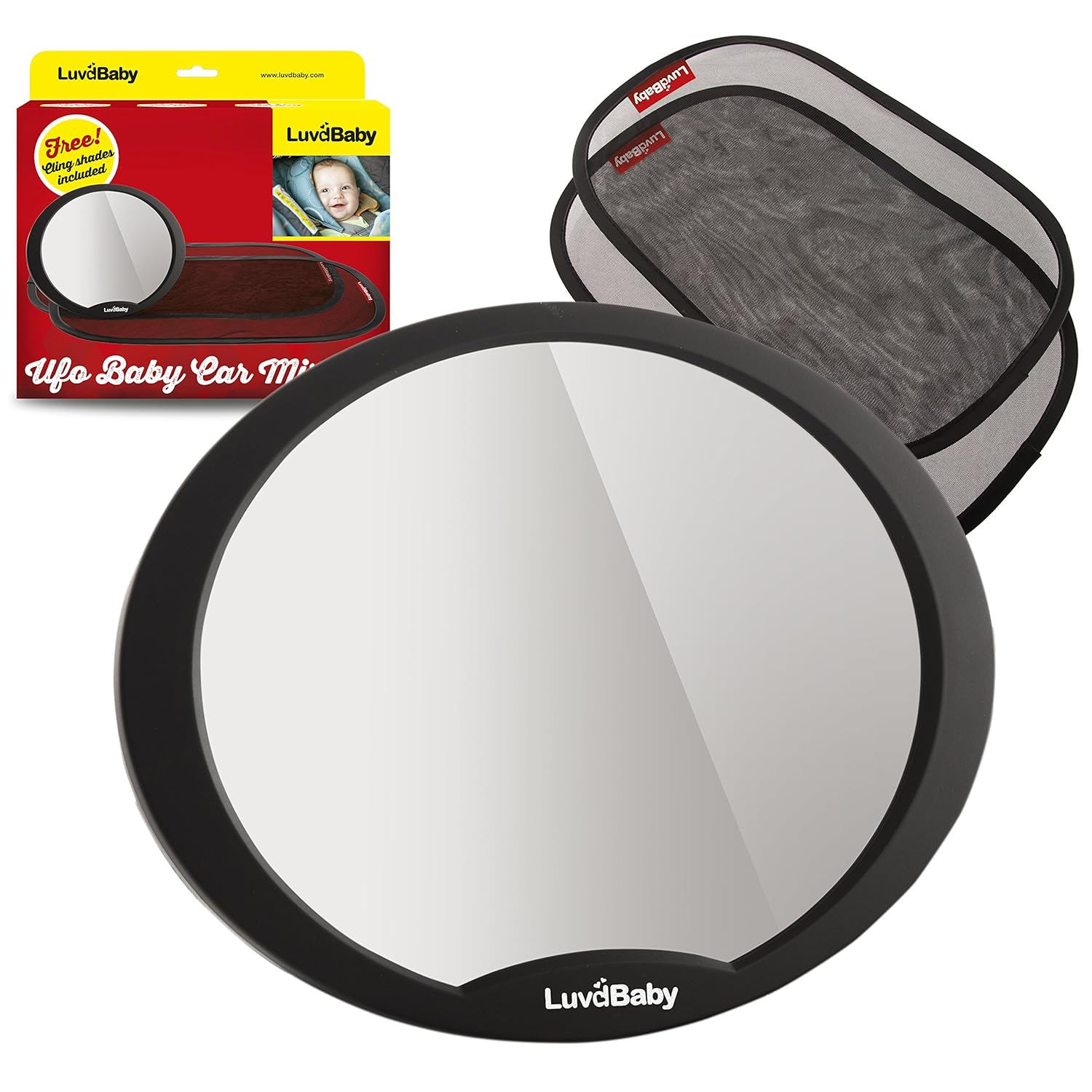 Baby Back Seat Mirror Free Car Sun Shades 2 Pack Baby