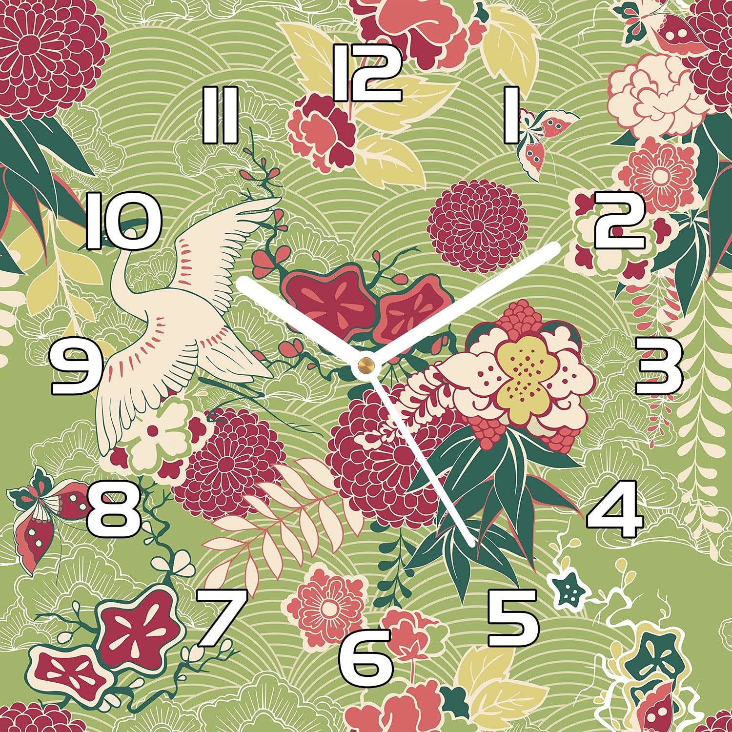 Horloge en Verre 30x30 cm Coloray | Design Moderne Orientale pour Salon