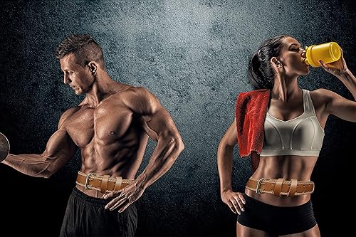 Miniatura 9 de Cinturón de cuero para levantamiento de pesas, cinturón de levantamiento de pesas de 4 pulgadas de ancho para hombres y mujeres, cinturones de