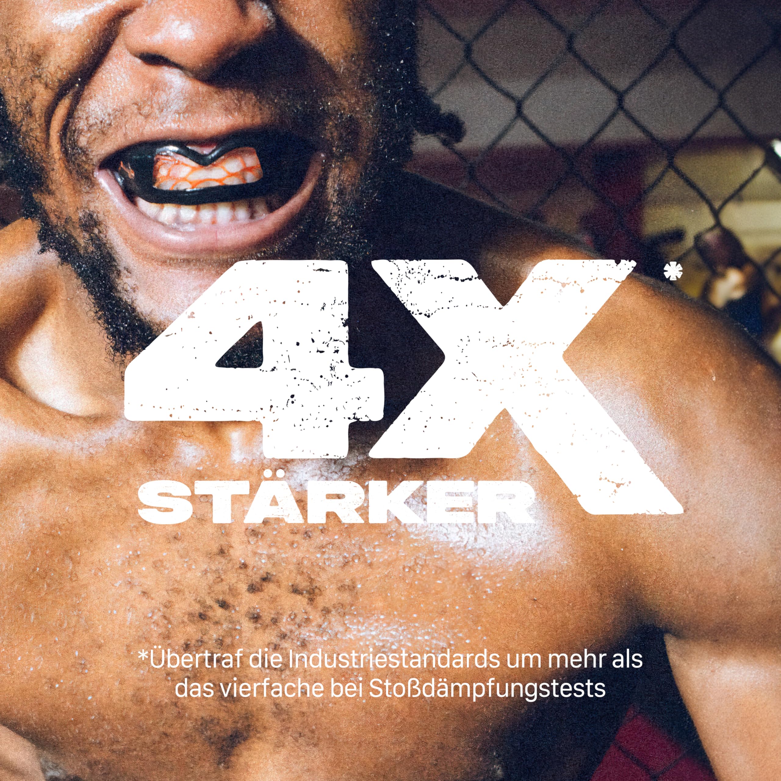 SafeJawz Nitro Erwachsene und Junior Mundschutz mit Etui für Boxen, Basketball, Lacrosse, Fußball, MMA, Kampfsport, Hockey und alle Kontaktsportarten (Schwarz)