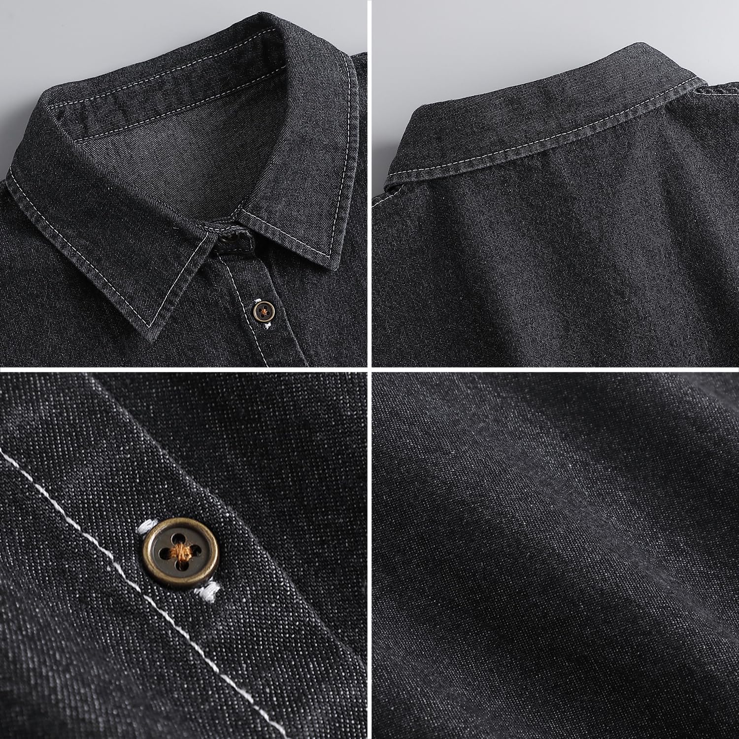 Eforcase Fake Collar Detachable Dickey Collar for Women Denim Fake Collar False Shirt Collar Dickey Collars Faux Collar - Image 9