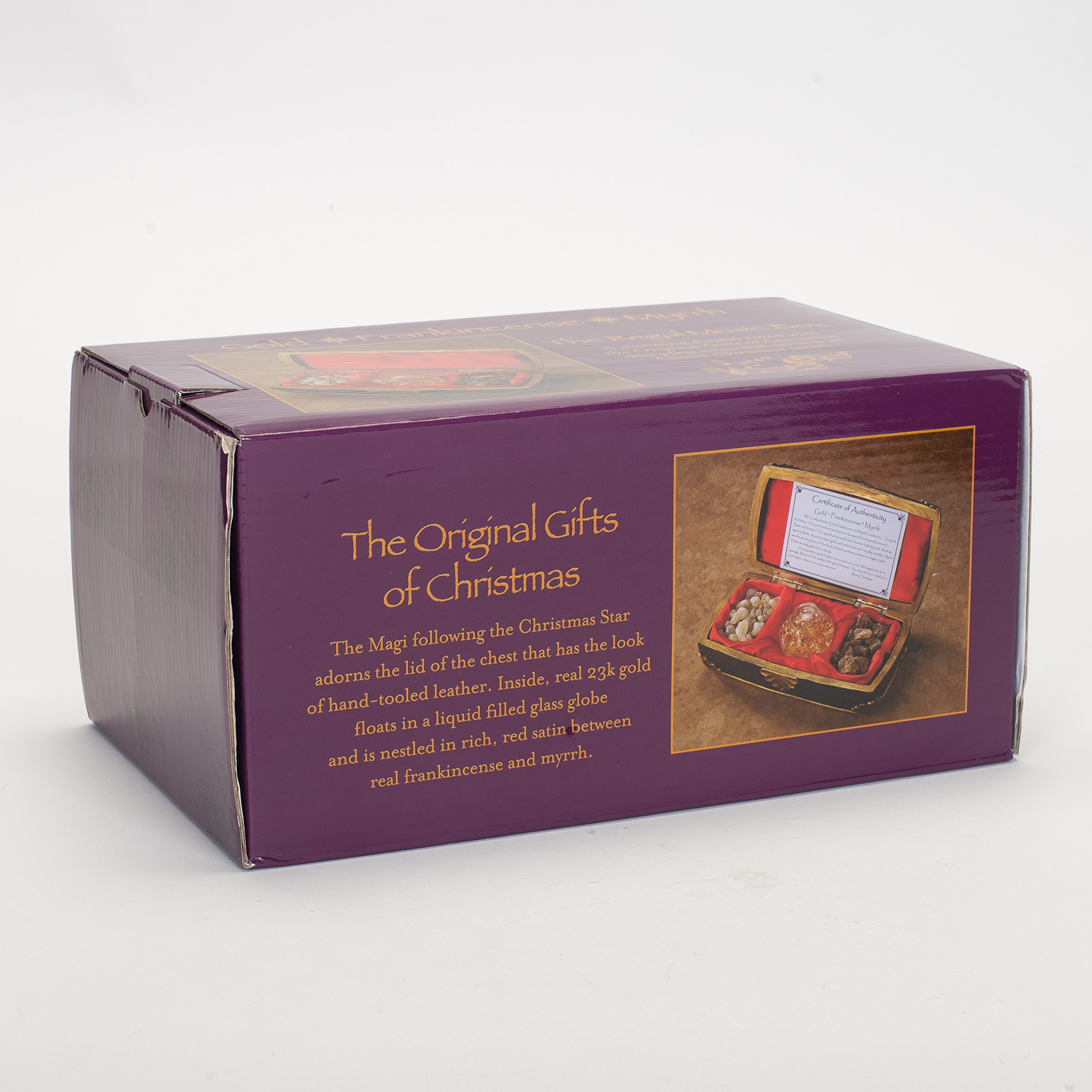 Amazon.com: Real Gold Regal Christmas Music Box - Plays Joy to the