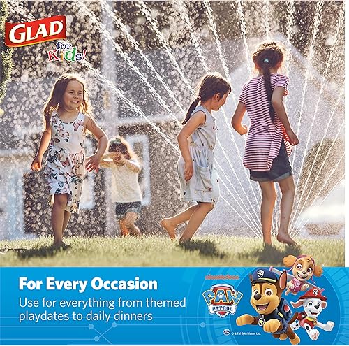 Miniatura 5 de Glad Platos de papel de Paw Patrol para niños, 20 unidades, 8.5 pulgadas, platos desechables de Paw Patrol para niños, platos de papel desechables