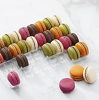 Pastry Chef's Boutique Clear Plastic French Macaron Storage Trays - 36 Macarons Each, 6 Sets, Closeable, Made in France