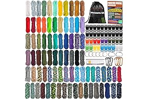 WEREWOLVES Paracord Crafting Combo Kit featuring 80 Vibrant Colors and Intuitive Instructions